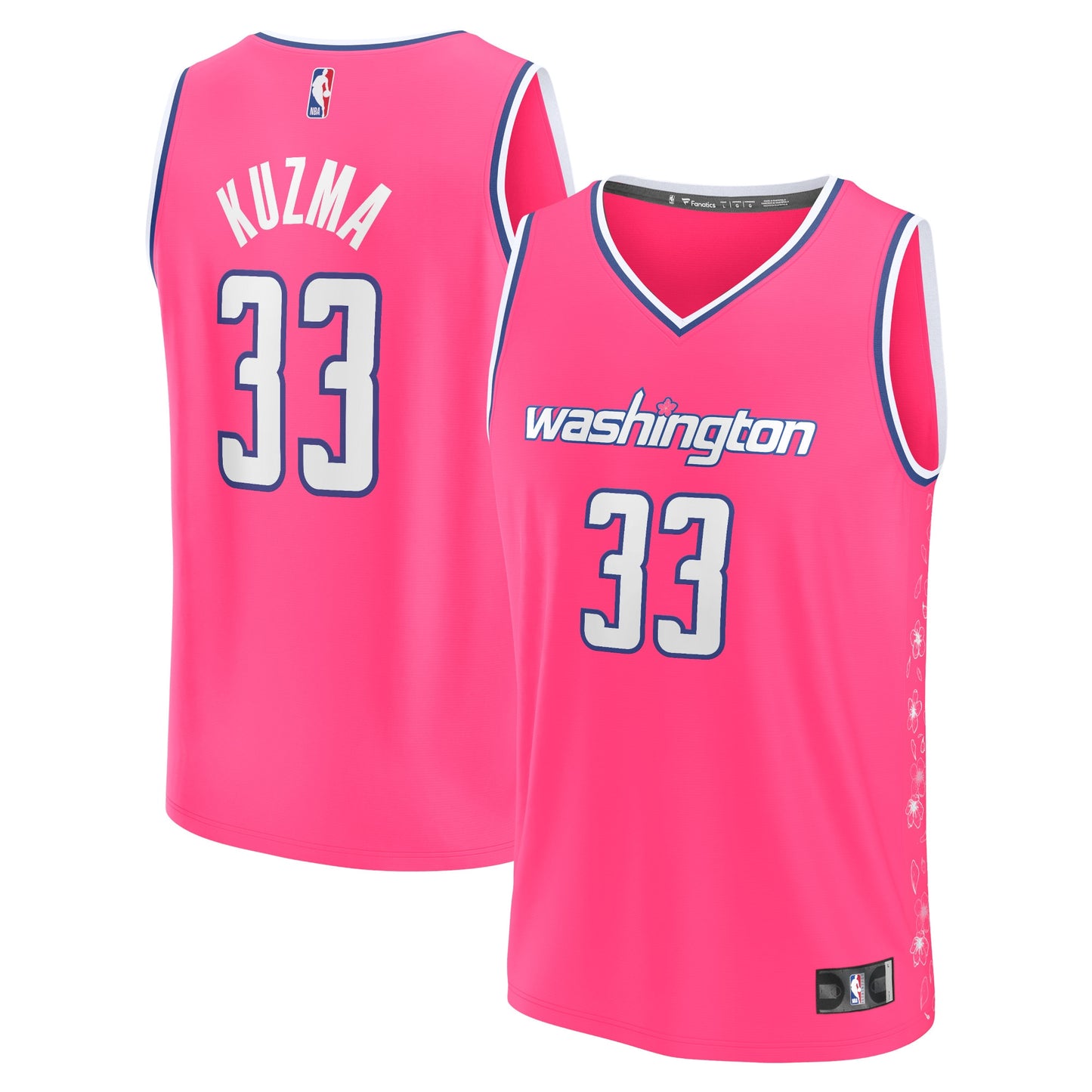 Kyle Kuzma Washington Wizards Fanatics Branded 2022/23 Fastbreak Jersey - City Edition - Pink