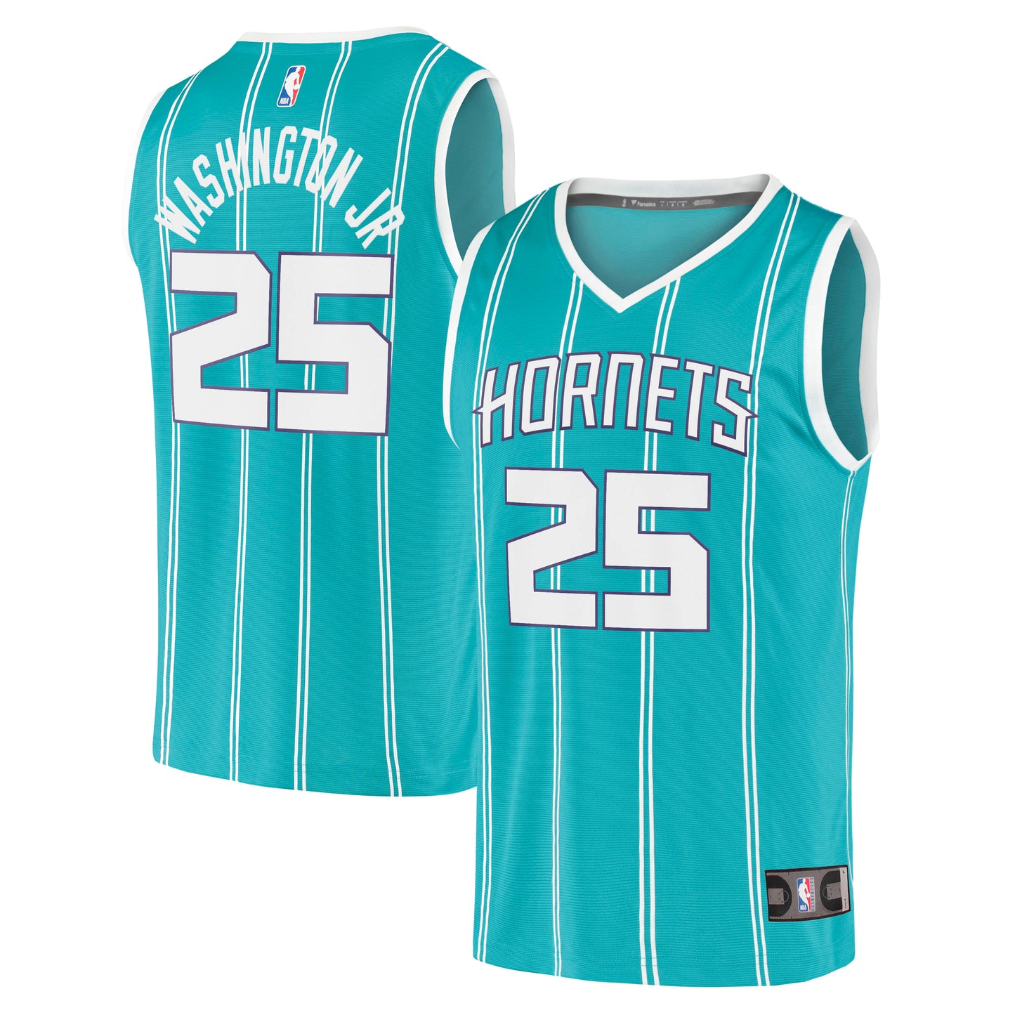 PJ Washington Jr. Charlotte Hornets Fanatics Branded 2020/21 Fast Break Replica Jersey - Icon Edition - Teal