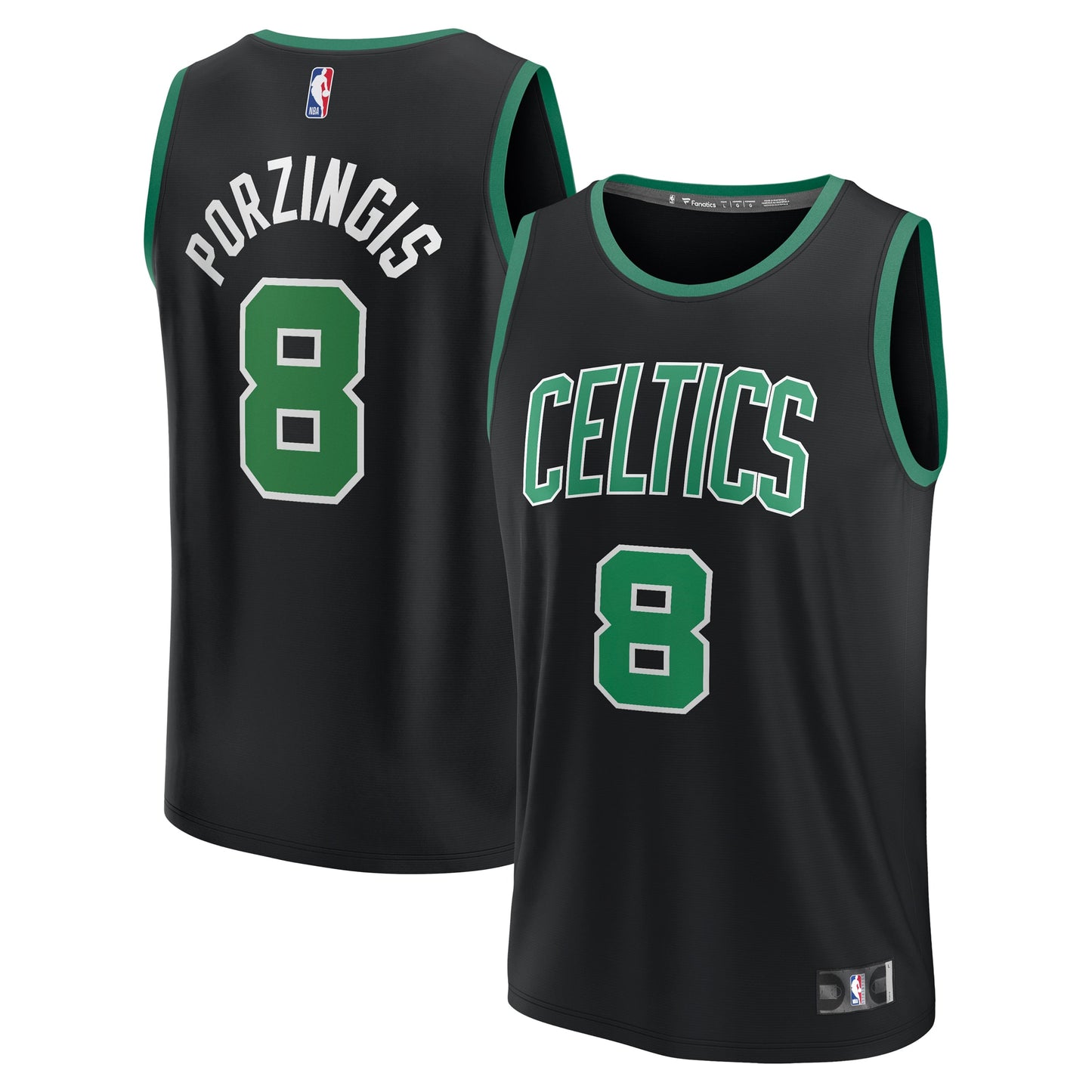 Kristaps Porzingis Boston Celtics Fanatics Branded Fast Break Player Jersey - Statement Edition - Black