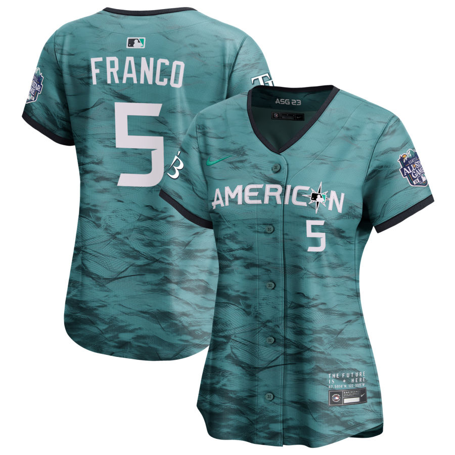 Wander Franco  American League Nike Women's 2023 MLB All-Star Game Pick-A-Player Limited Jersey - Teal
