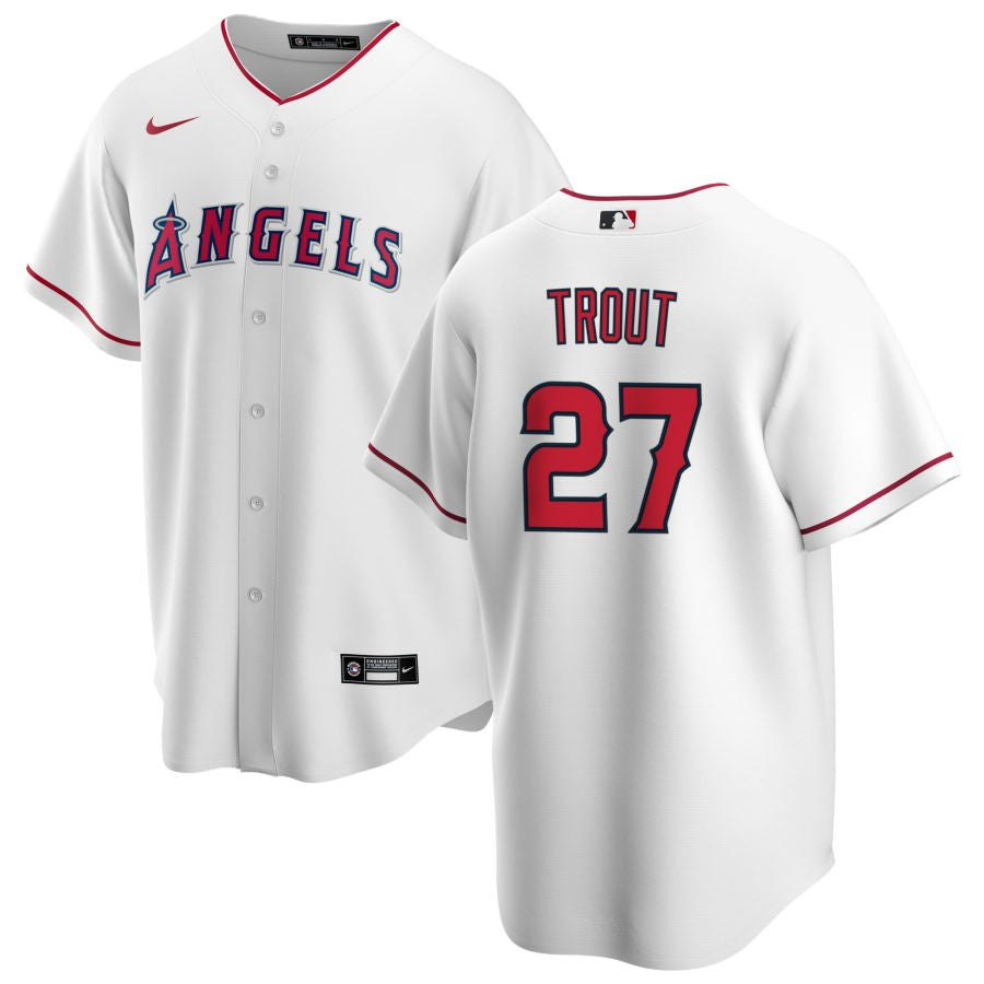 Mike Trout Los Angeles Angels Nike Home Replica Jersey - White